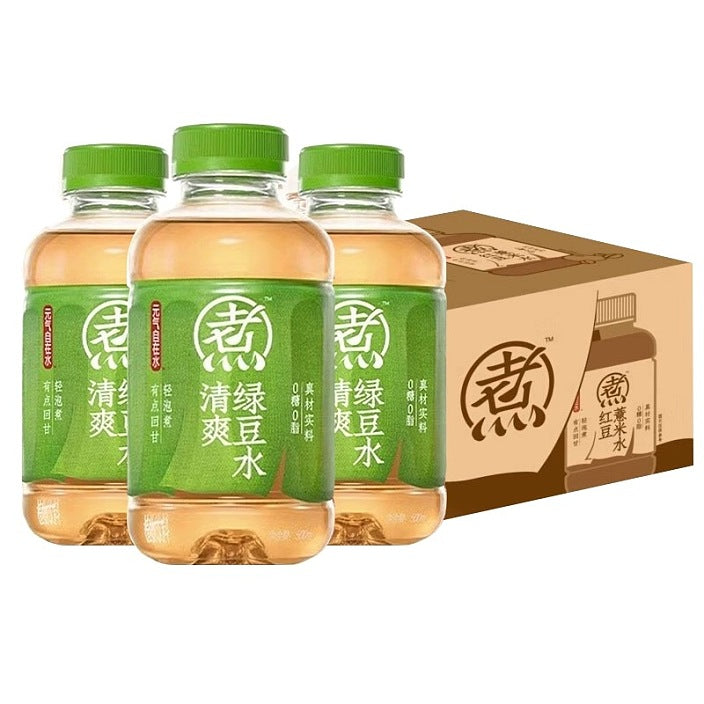 元气森林自在水清爽绿豆水500ml煮出来的健康水0糖0脂清凉去火