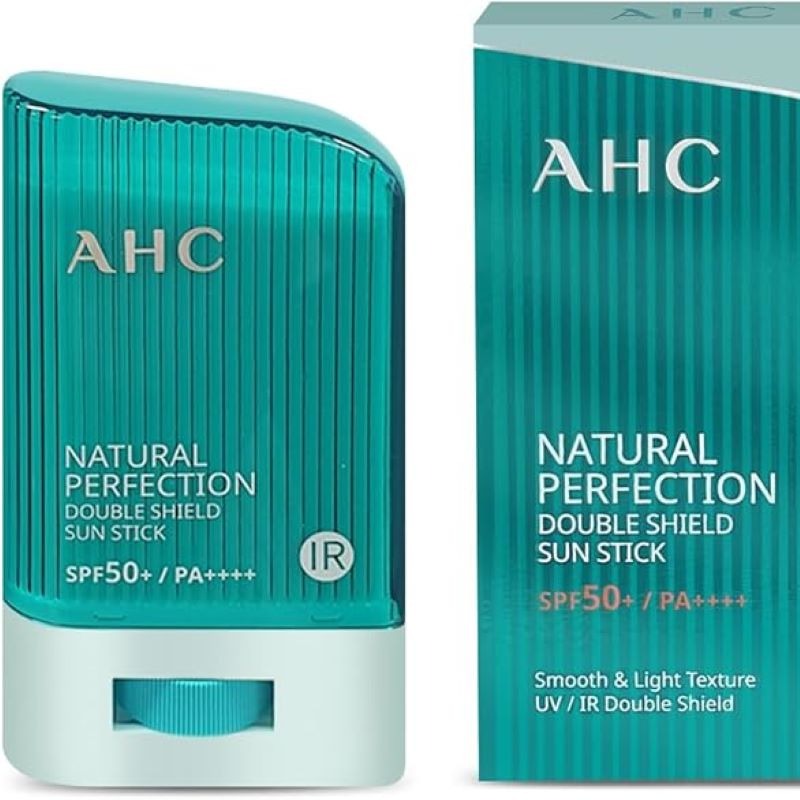 AHC 防晒棒标准装产品正面图，白色旋转管身设计，适合随身携带快速补涂。