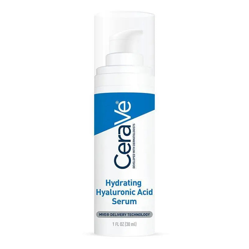 CeraVe 适乐肤玻尿酸保湿精华乳 30ml 正面瓶身图，白色泵头设计