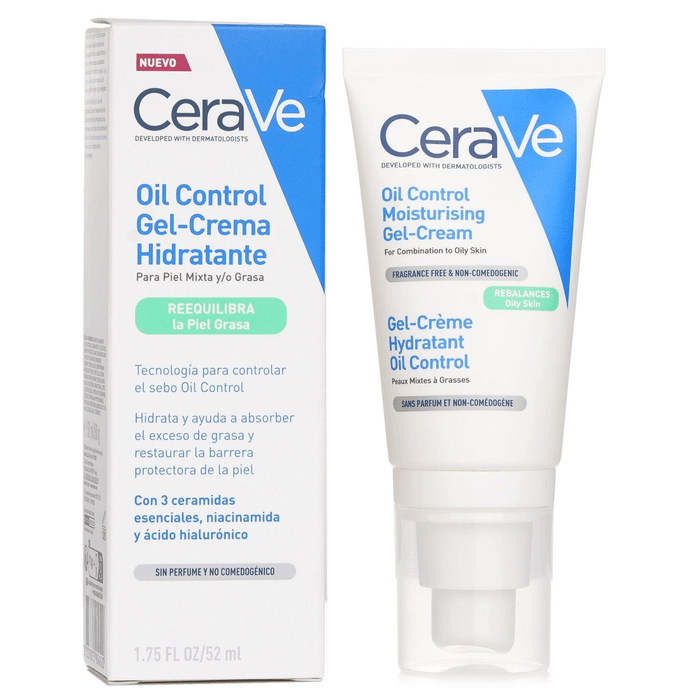 CeraVe 适乐肤油控保湿啫喱乳 50ml 正面产品图，白色瓶身配蓝色标签
