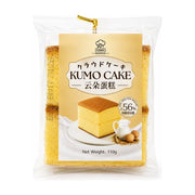 FUJUBAO云朵蛋糕110g包装正面图，展示松软的蛋糕体，包装上标有KUMO CAKE、云朵蛋糕及鸡蛋添加量大于等于56%的字样。