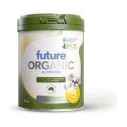 Future Organic A2 有机 3段幼儿配方奶粉 800g 罐装正面图，带有考拉图案和数字3标识。