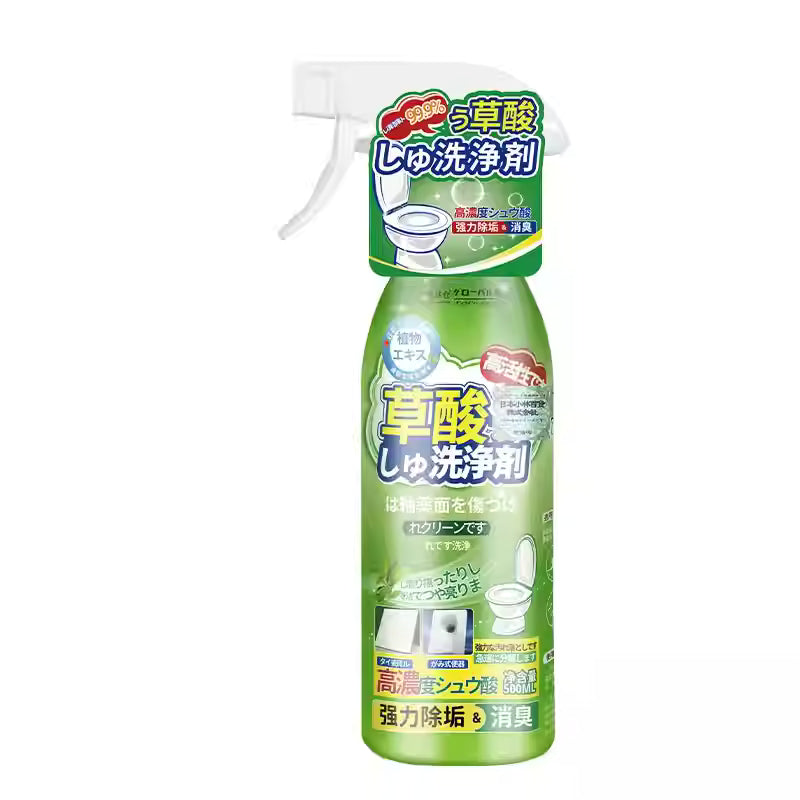 全球仓高浓度草酸清洁剂 500ml 瓶身正面，专用于瓷砖缝隙去黄和马桶除垢