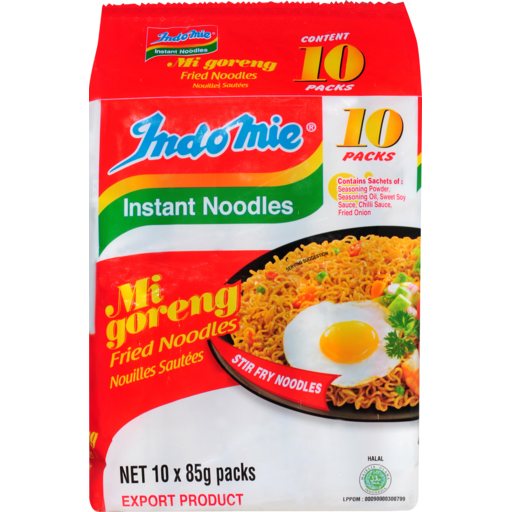 Indomie Mi Goreng Instant Fried Noodles 10 Pack | 85g × 10