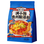满小饱贵州酸汤粉 351g 包装正面图，展示红酸汤口味与响铃卷配料