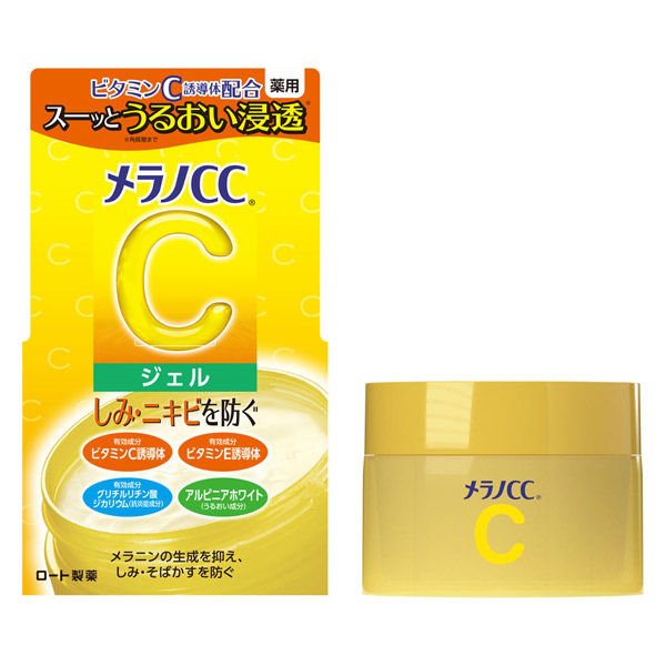 Melano CC 啫喱面霜质地展示，清爽水润特写