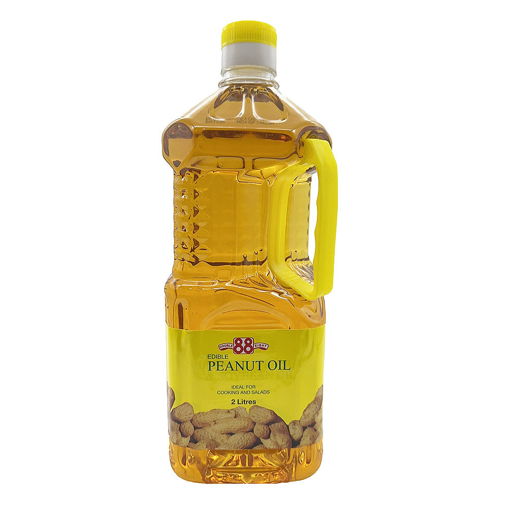 88Brand 花生油 2L 大桶装，适合周末聚餐或频繁爆炒的家庭储备