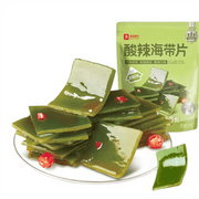 良品铺子酸辣海带片 150g 主商品图，展示红色包装袋正面及品牌标识